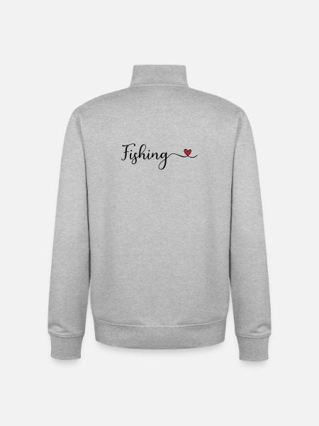 Pêche - Sweat zippé unisexe en coton bio Stanley/Stella - gris chiné