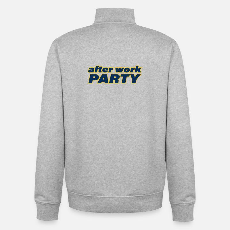 SOIRÉE AFTER WORK - Sweat zippé unisexe en coton bio Stanley/Stella - gris chiné