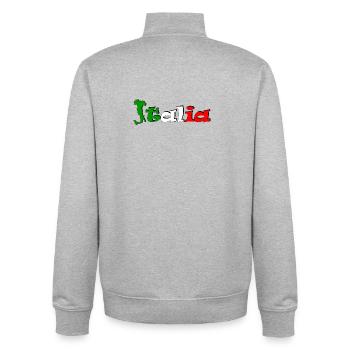 T-shirt logo Italia - Unisex Organic Zip Sweatshirt by Stanley/Stella - heather grey - Back - AI Model Male 185 light (185cm)