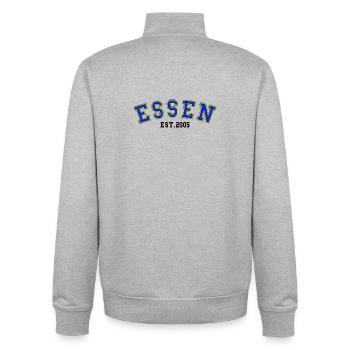 Essen Est. 2005 - Unisex Organic Zip Sweatshirt by Stanley/Stella - heather grey - Back - AI Model Male 185 light (185cm)