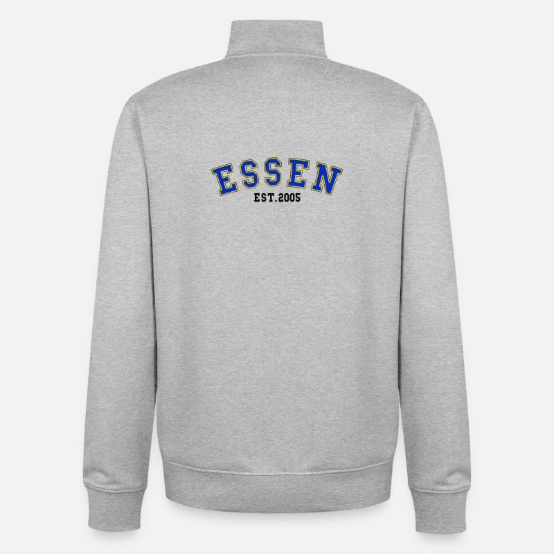 Essen Est. 2005 - Unisex Organic Zip Sweatshirt von Stanley/Stella - Grau meliert