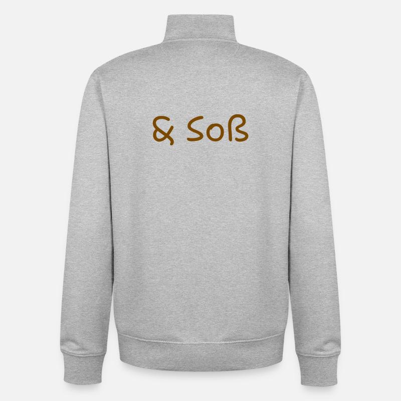 Sauce(s) - Unisex Organic Zip Sweatshirt by Stanley/Stella - heather grey