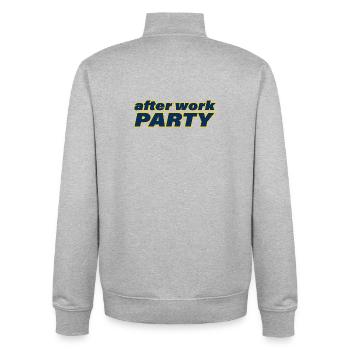 AFTER WORK PARTY - Unisex Organic Zip Sweatshirt von Stanley/Stella - Grau meliert - Hinten - AI Model Male 185 light (185cm)
