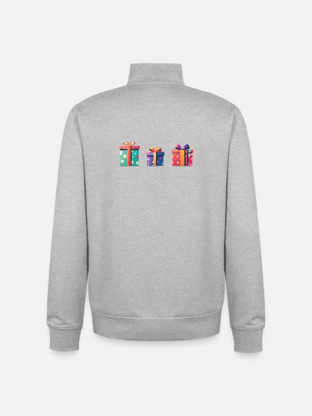 Festliche Geschenkboxen Farbspiele - Unisex Organic Zip Sweatshirt von Stanley/Stella - Grau meliert