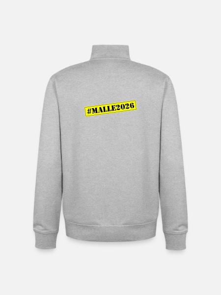 Malle 2026 - Sweat zippé unisexe en coton bio Stanley/Stella - gris chiné