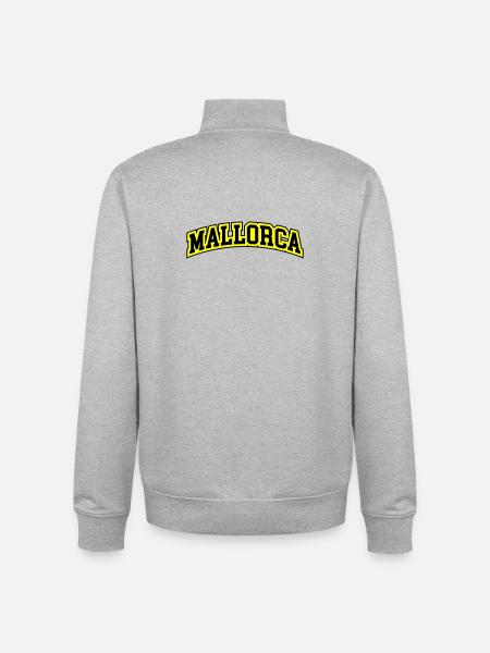Mallorca lettering - Unisex Organic Zip Sweatshirt by Stanley/Stella - heather grey