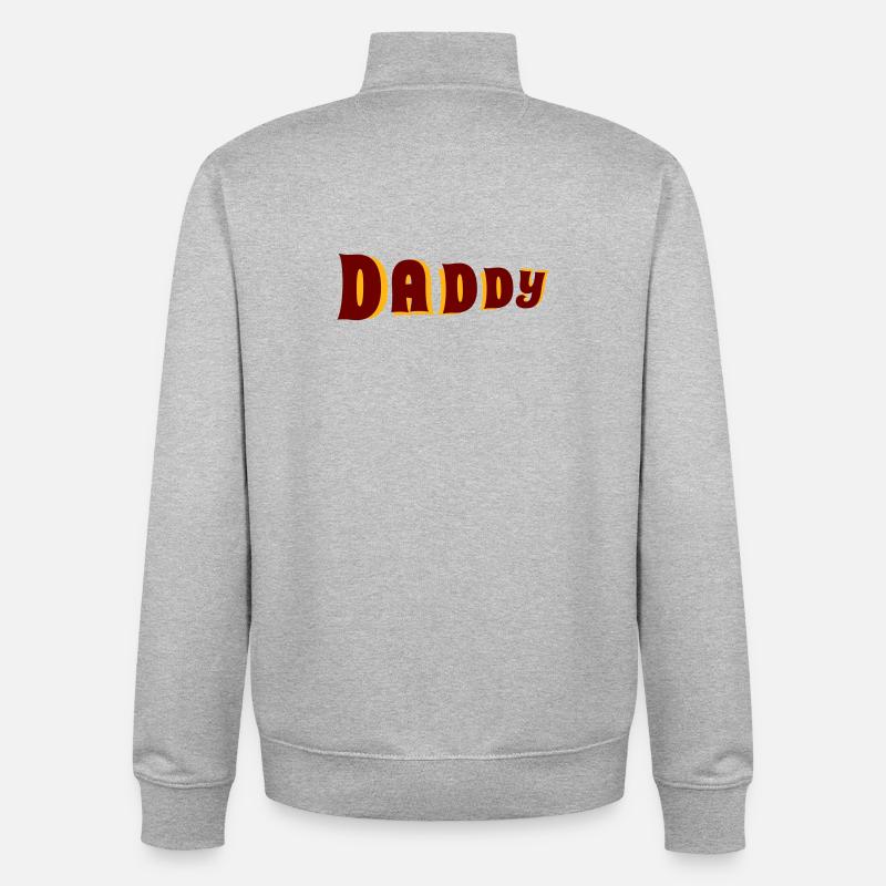 Daddy - Unisex Organic Zip Sweatshirt von Stanley/Stella - Grau meliert