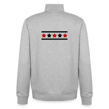Motif étoile - Sweat zippé unisexe en coton bio Stanley/Stella - gris chiné - Dos - AI Model Male 185 light (185cm)