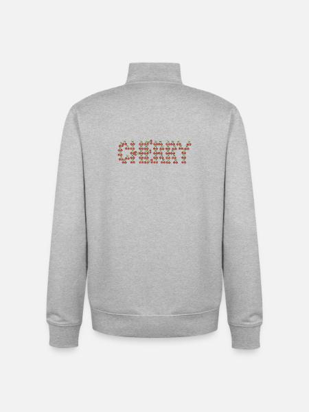 Cherry typography - Unisex Organic Zip Sweatshirt by Stanley/Stella - heather grey