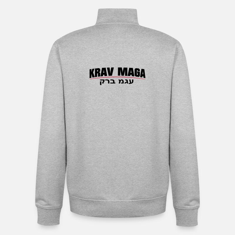 KravMaga Original - Unisex Organic Zip Sweatshirt von Stanley/Stella - Grau meliert