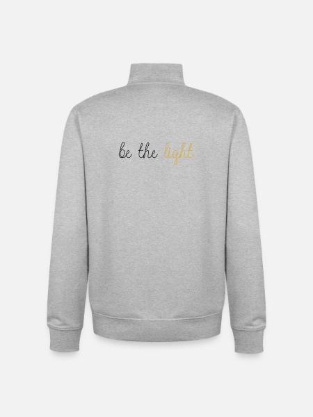 Be The Light! - Unisex Organic Zip Sweatshirt von Stanley/Stella - Grau meliert