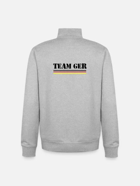 Germany Team Germany Flag - Unisex Organic Zip Sweatshirt by Stanley/Stella - heather grey