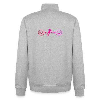 Pickleball Athlete Idea for Pickleball Athlete Fans - Unisex Organic Zip Sweatshirt by Stanley/Stella - heather grey - Back - AI Model Male 185 light (185cm)