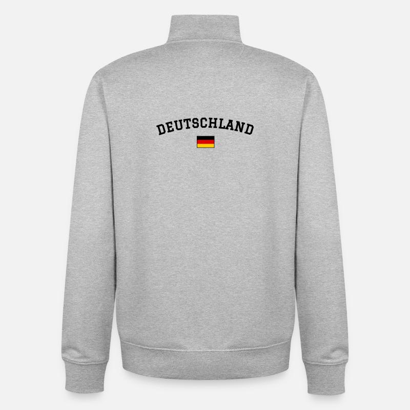 Germany Flag Minimum - Unisex Organic Zip Sweatshirt by Stanley/Stella - heather grey