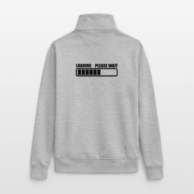 Loading wait a while Unisex Organic Zip Sweatshirt by Stanley/Stella