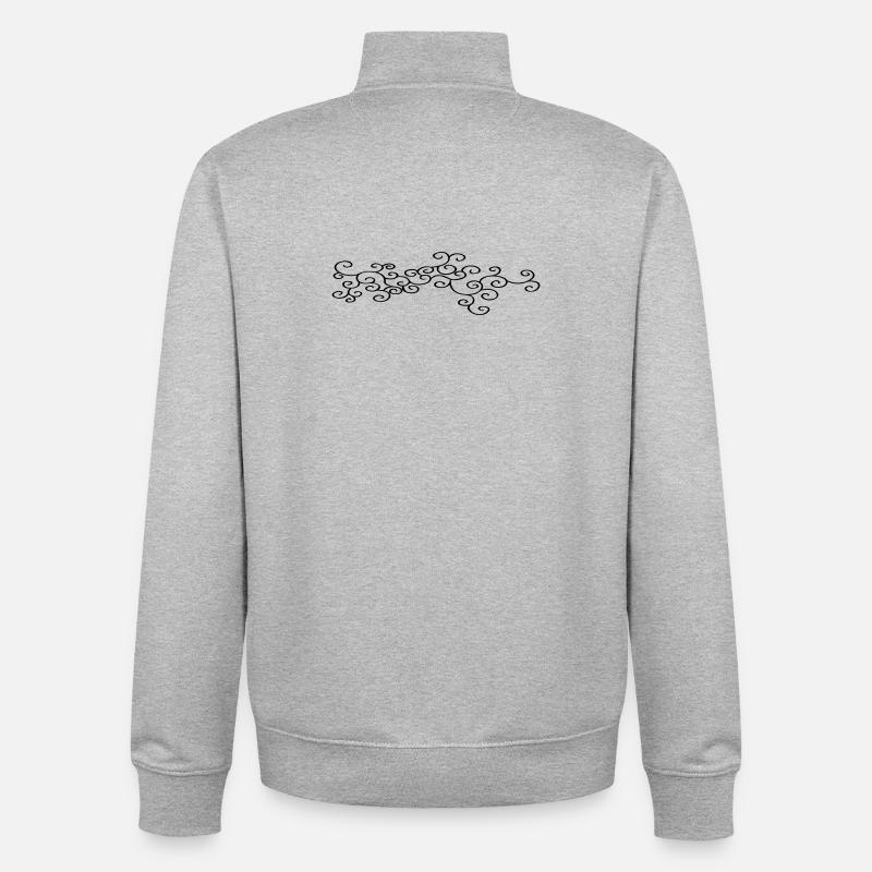 Bijoux d’ornement (Vectorgraphic) - Sweat zippé unisexe en coton bio Stanley/Stella - gris chiné