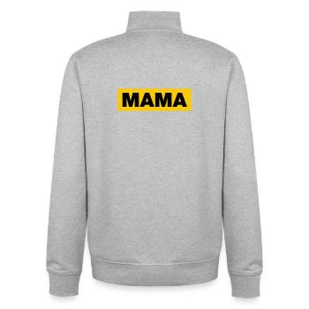 Mama - Unisex Organic Zip Sweatshirt von Stanley/Stella - Grau meliert - Hinten - AI Model Male 185 light (185cm)