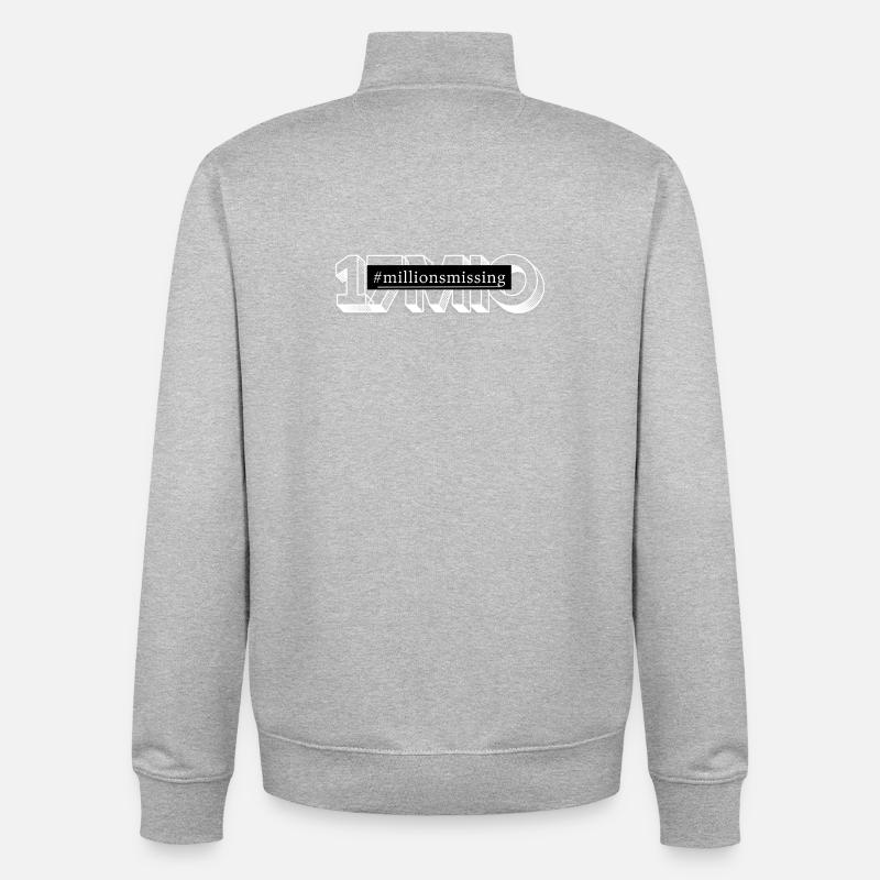 ME/CFS millionsmissing white - Unisex Organic Zip Sweatshirt von Stanley/Stella - Grau meliert