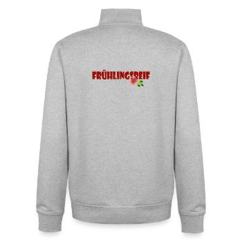 SPRING RIPE - Unisex Organic Zip Sweatshirt by Stanley/Stella - heather grey - Back - AI Model Male 185 light (185cm)