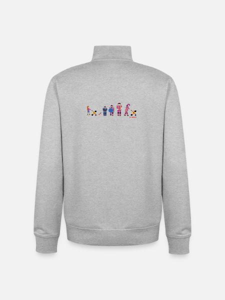 From pram to firefighter - Unisex Organic Zip Sweatshirt by Stanley/Stella - heather grey