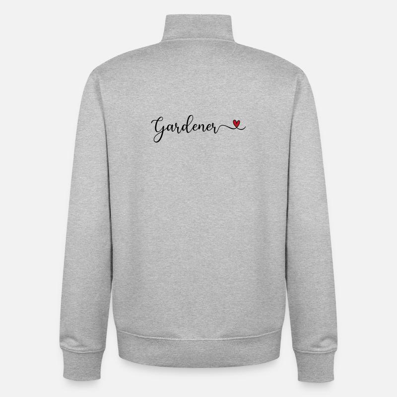 Jardinier - Sweat zippé unisexe en coton bio Stanley/Stella - gris chiné