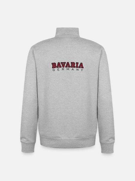 Bavaria Germany - Unisex Organic Zip Sweatshirt by Stanley/Stella - heather grey