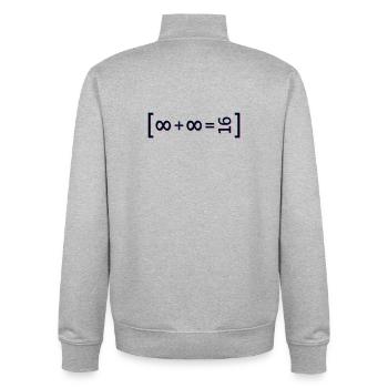2.infinity - Unisex Organic Zip Sweatshirt by Stanley/Stella - heather grey - Back - AI Model Male 185 light (185cm)