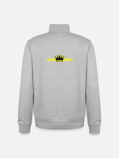 Crown Line - Unisex Organic Zip Sweatshirt by Stanley/Stella - heather grey