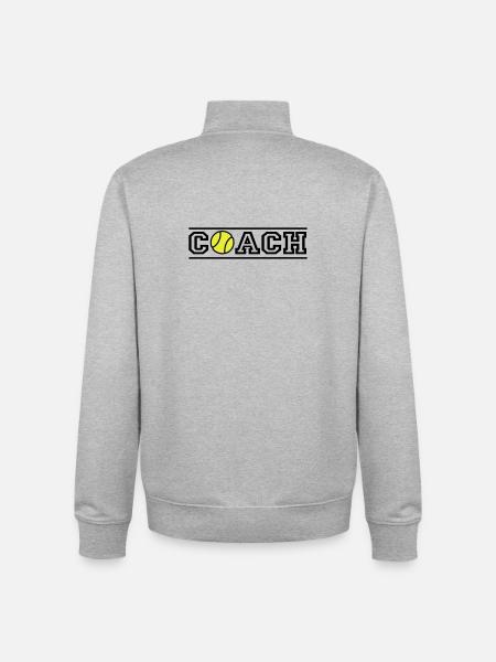 Tennis Coach - Unisex Organic Zip Sweatshirt by Stanley/Stella - heather grey