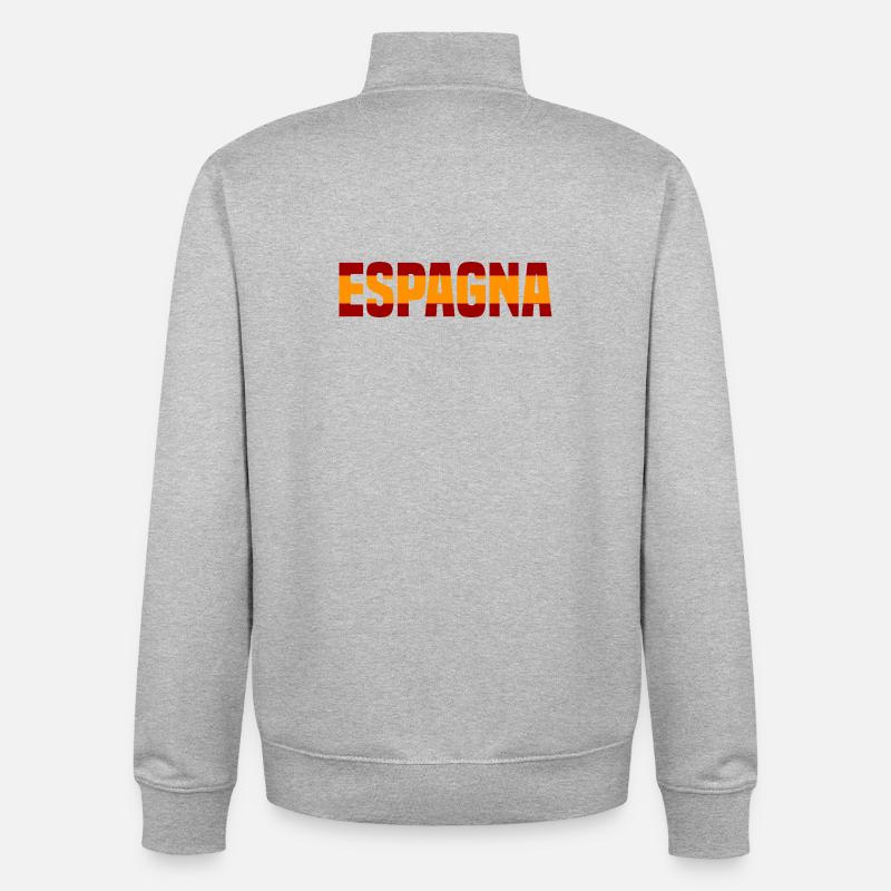 Contrasting Espagna - Unisex Organic Zip Sweatshirt by Stanley/Stella - heather grey