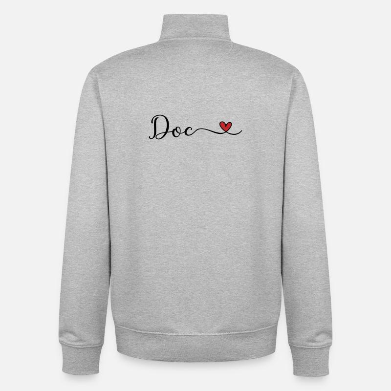 Doc - Unisex Organic Zip Sweatshirt by Stanley/Stella - heather grey