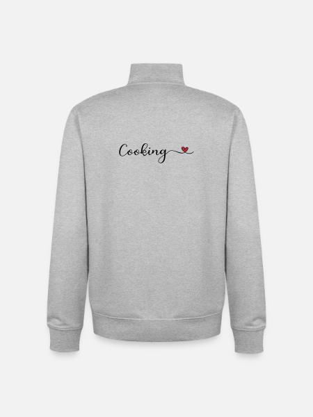 Cuire - Sweat zippé unisexe en coton bio Stanley/Stella - gris chiné