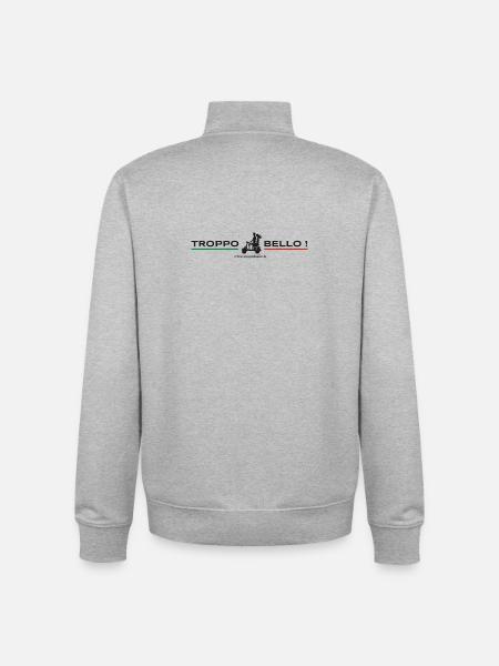 Troppobello - Sweat zippé unisexe en coton bio Stanley/Stella - gris chiné