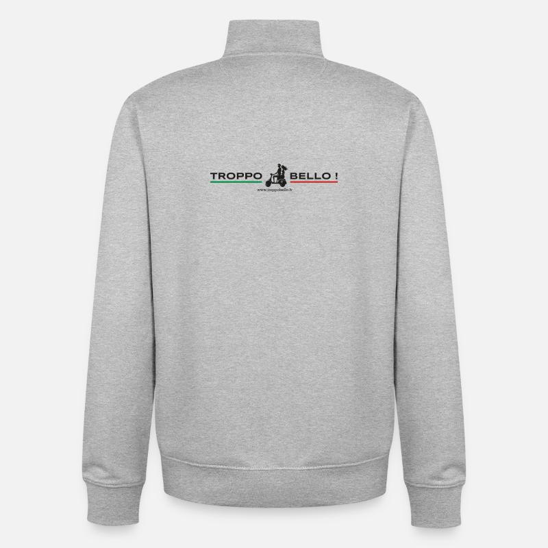 Troppobello - Sweat zippé unisexe en coton bio Stanley/Stella - gris chiné