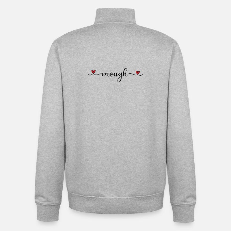 genug - Unisex Organic Zip Sweatshirt von Stanley/Stella - Grau meliert