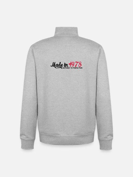 1978 - Sweat zippé unisexe en coton bio Stanley/Stella - gris chiné