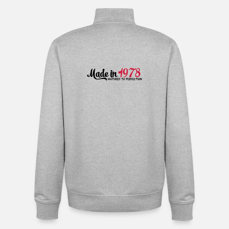 1978 - Sweat zippé unisexe en coton bio Stanley/Stella - gris chiné