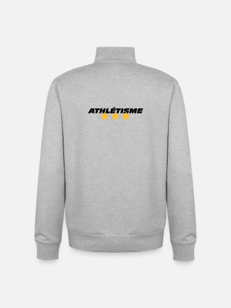 Athlétisme - Sweat zippé unisexe en coton bio Stanley/Stella - gris chiné
