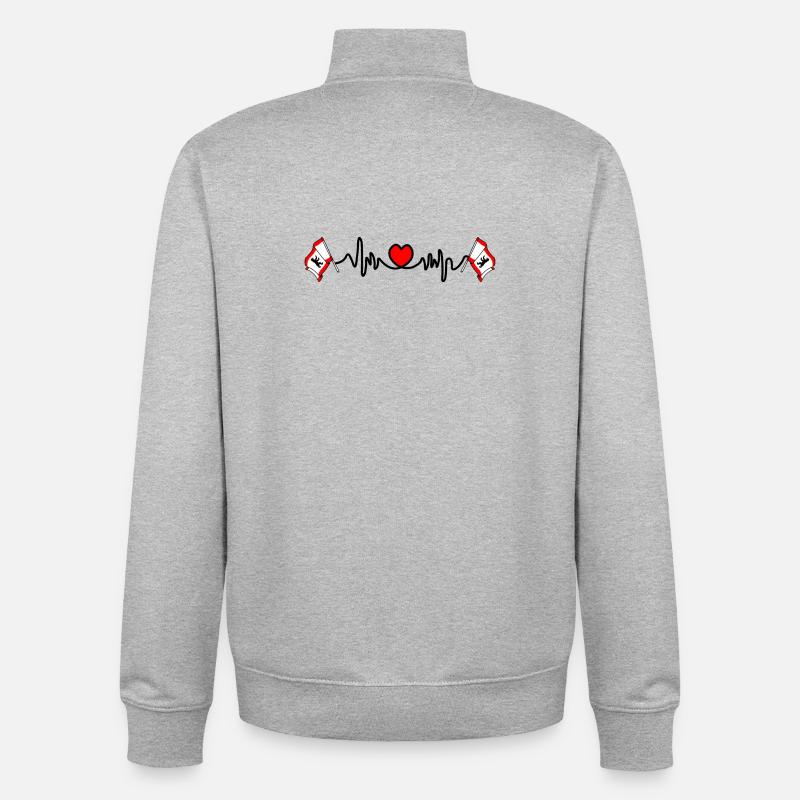 Herzfrequenz-Cardio für Berlin - Unisex Organic Zip Sweatshirt von Stanley/Stella - Grau meliert