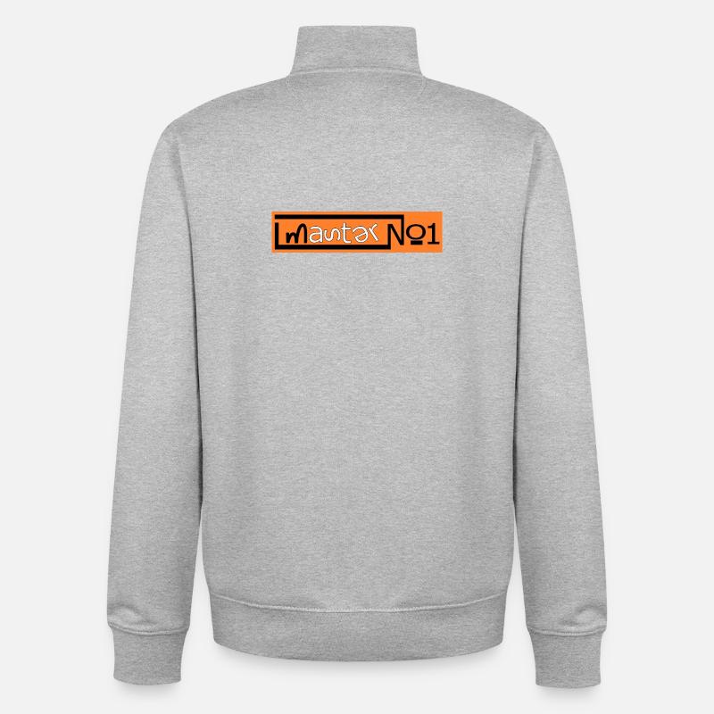 Meister Nummer Eins - Unisex Organic Zip Sweatshirt von Stanley/Stella - Grau meliert