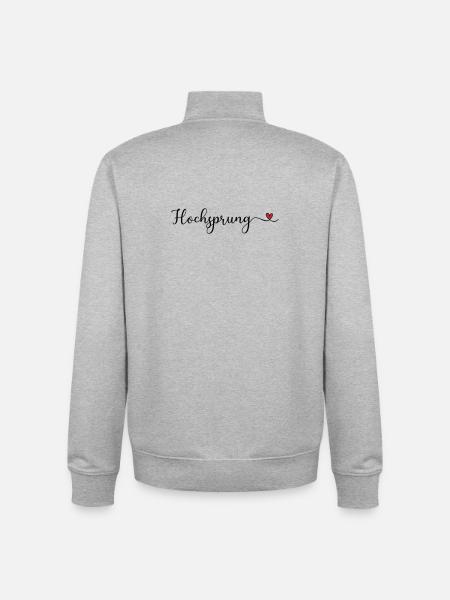 Hochsprung - Unisex Organic Zip Sweatshirt von Stanley/Stella - Grau meliert