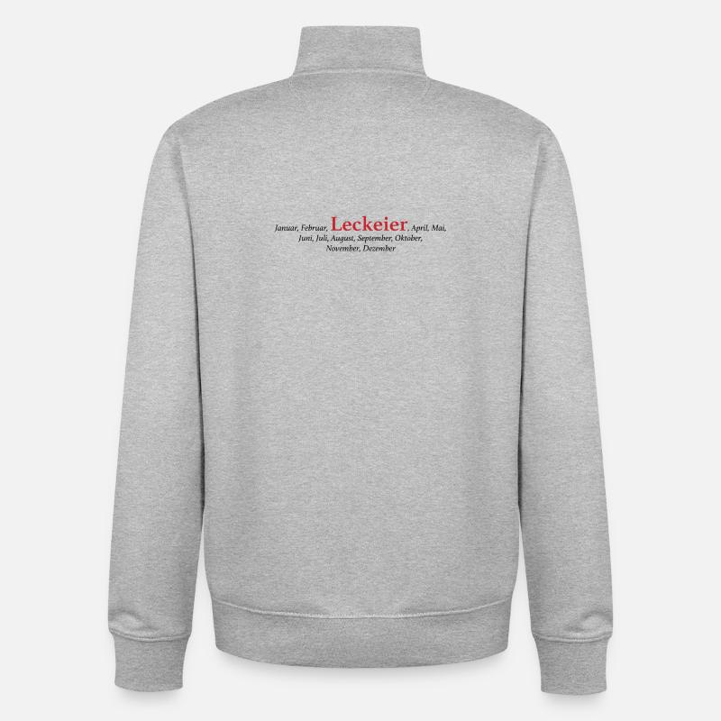 Leck Eier - Unisex Organic Zip Sweatshirt von Stanley/Stella - Grau meliert