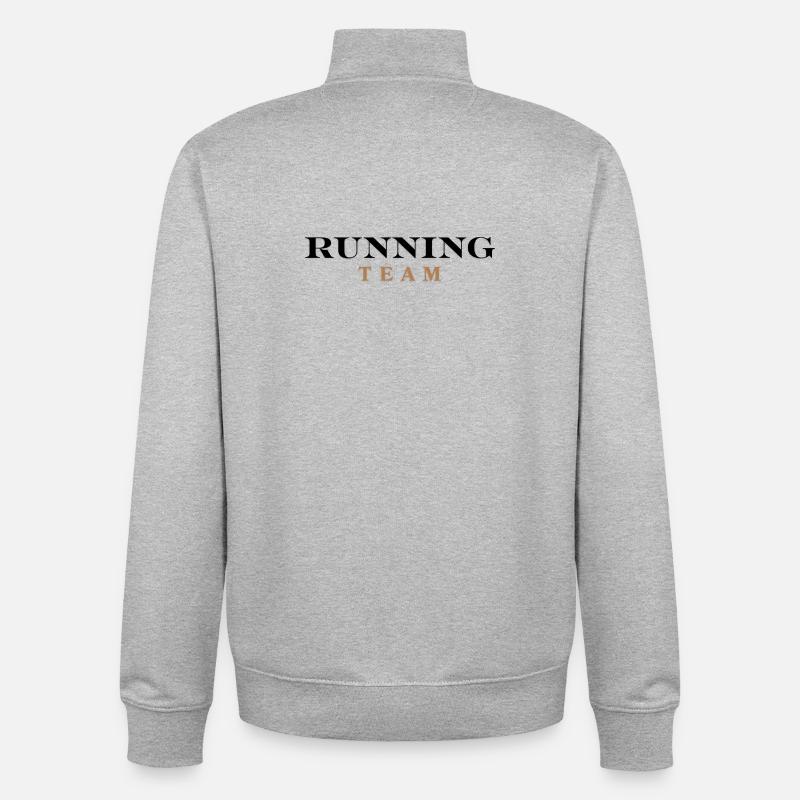 Équipe de course - Sweat zippé unisexe en coton bio Stanley/Stella - gris chiné