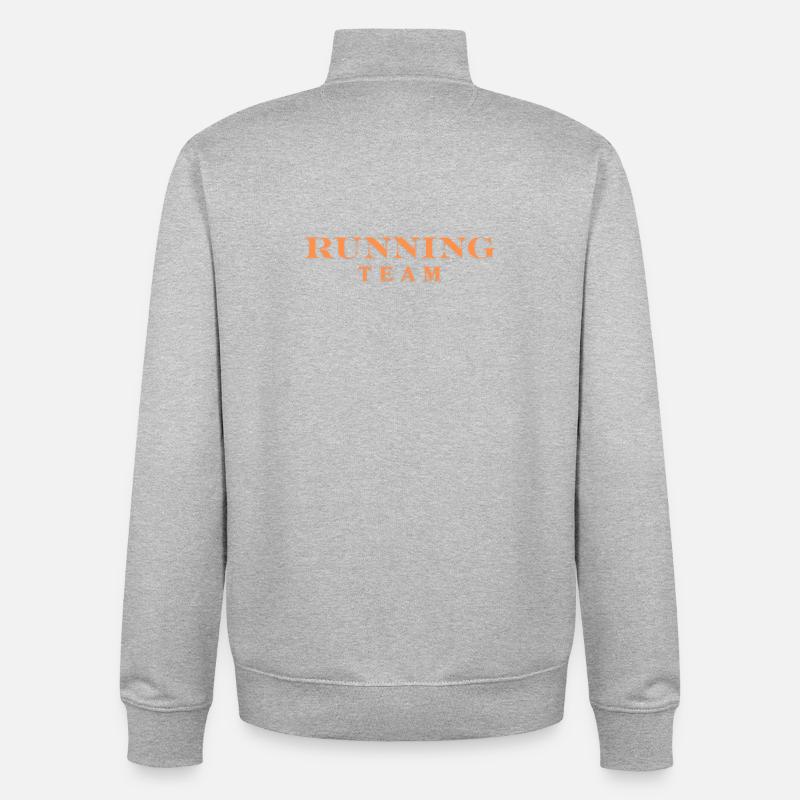Équipe de course - Sweat zippé unisexe en coton bio Stanley/Stella - gris chiné