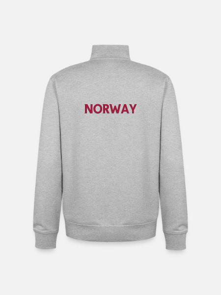 Nordic FJORD Landscape Design - Unisex Organic Zip Sweatshirt by Stanley/Stella - heather grey