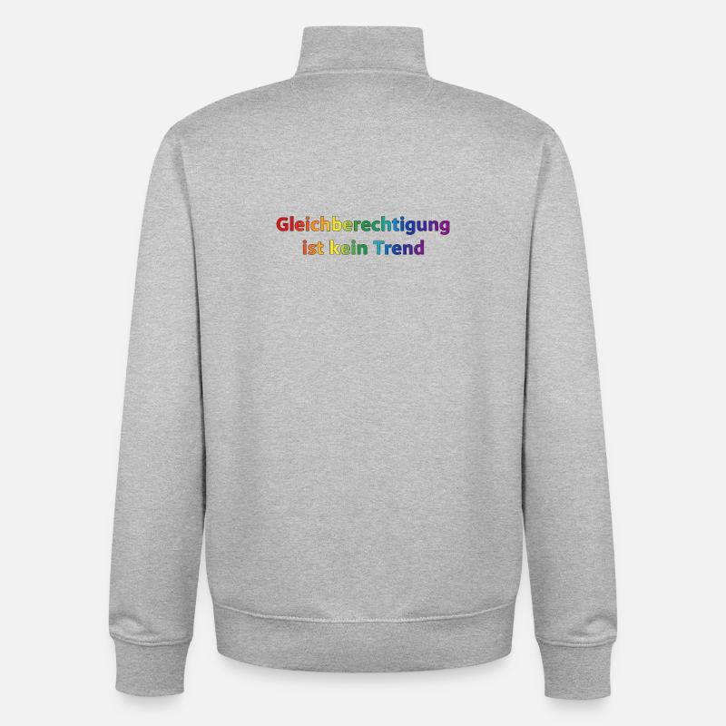 Equality is not a trend rainbow - Unisex Organic Zip Sweatshirt by Stanley/Stella - heather grey
