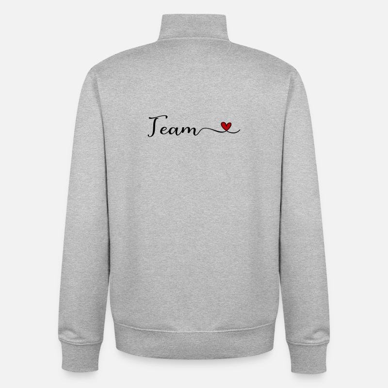 Team - Unisex Organic Zip Sweatshirt von Stanley/Stella - Grau meliert