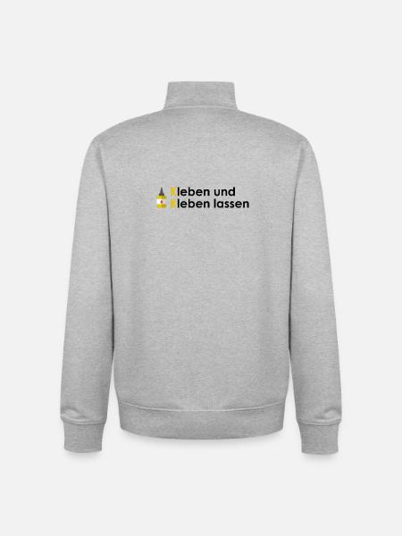Kleben und Kleben lassen - Unisex Organic Zip Sweatshirt von Stanley/Stella - Grau meliert
