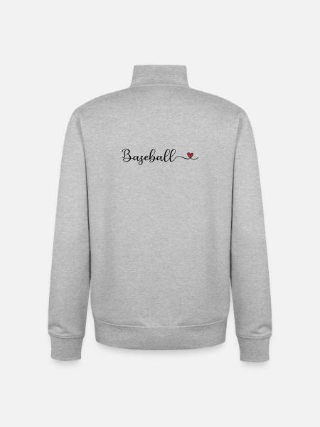 Baseball - Unisex Organic Zip Sweatshirt by Stanley/Stella - heather grey