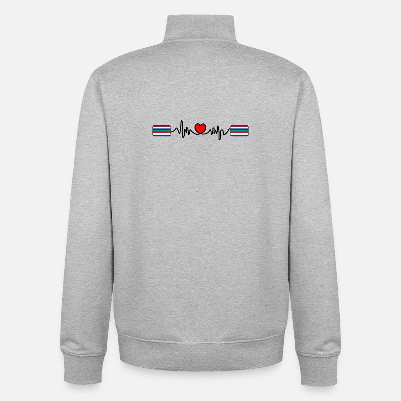 Schier Pulse Logo – Island Style - Unisex Organic Zip Sweatshirt von Stanley/Stella - Grau meliert